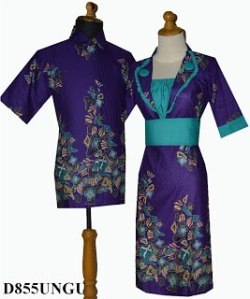 D855 Ungu, Sarimbit Batik Model Dress Kemben Nempel, Belakang Karet, Obi Lepasan Rp 182.000,-
