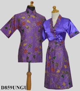 D859 Ungu, Sarimbit Batik Model Dress Kimono, Tempel Mawar Samping Rp 182.000,-