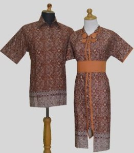 D871 Coklat, Sarimbit Batik Model Dress Full Kancing Dalam di Bagian Depan, Obi Pisah Rp 182.000,-