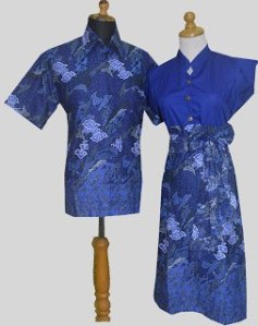 D875 Biru, Sarimbit Batik Model Dress Kancing Depan, Belakang Karet Rp 182.000,-