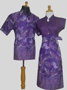D875 Ungu, Sarimbit Batik Model Dress Kancing Depan, Belakang Karet Rp 182.000,-