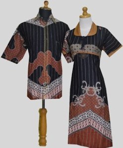 D895 Coklat, Sarimbit Batik Model Dress Kancing Depan, Belakang Karet Rp 182.000,--