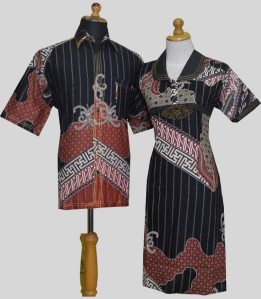 D895 Hitam, Sarimbit Batik Model Dress Kancing Depan, Belakang Karet Rp 182.000,--