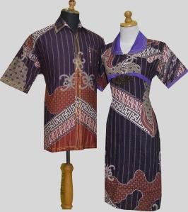 D895 Ungu, Sarimbit Batik Model Dress Kancing Depan, Belakang Karet Rp 182.000,--
