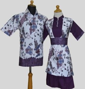D912 Ungu, Sarimbit Batik Model Dress Kancing Depan, Obi Bisa Dilepas Rp 182.000,-
