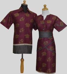 D914 Merah, Sarimbit Batik Model Dress Kancing Depan, Obi Bisa Dilepas Rp 182.000,-