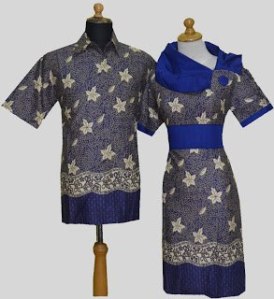 D915 Biru, Sarimbit Batik Model Dress Krah Asimetris, Obi Bisa Dilepas Rp 182.000,-