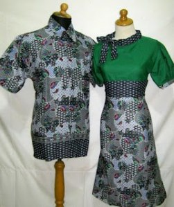 D797 Hijau, Sarimbit Batik Model Dress Tali Pita di Leher, Tali Pinggang Nempel, Belakang Karet Rp 182.000,-