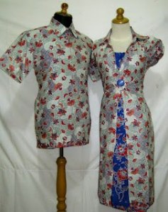 D805 Biru (motif M), Sarimbit Batik Model Dress Bagian Bawah Rangkap Rp 182.000,-