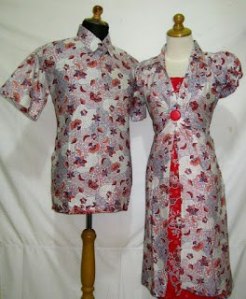 D805 Merah (motif M), Sarimbit Batik Model Dress Bagian Bawah Rangkap Rp 182.000,-
