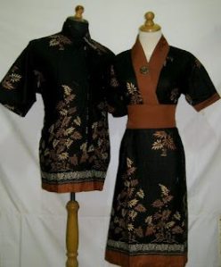 D816 coklat, Sarimbit Batik Model dress kancing depan, Belakang karet Rp 182.000,-